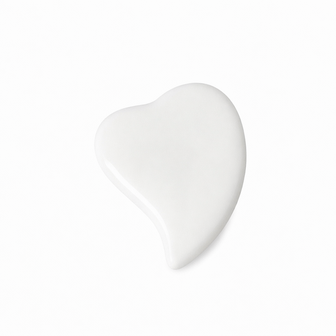 Wit hart &ndash; gedenkdecoratie &amp; troostcadeau (11&times;8 cm)