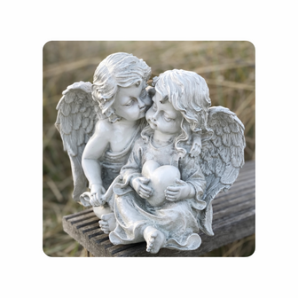 Engelenbeeld met Hart | Voor op een Graf