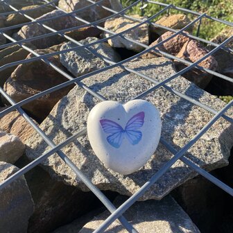 Gedenkhart met vlinder